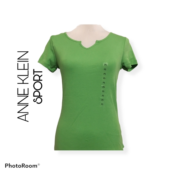 Anne Klein Kiwi Green Sports Top